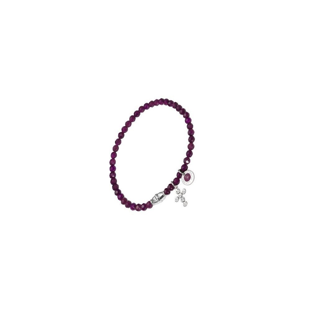 5063P01019 - Pulsera Viceroy Fashion de acero. Colección Ágata natural violeta.