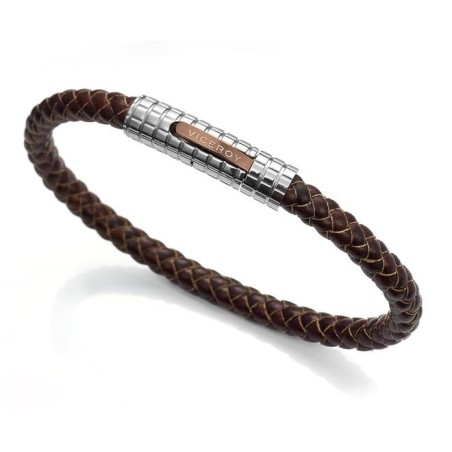 6096P09011 - Pulsera Viceroy Fashion de acero bicolor e ip marron para hombre.