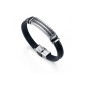 6335P09010 - Pulsera Viceroy Fashion de acero, caucho e ip negro para hombre