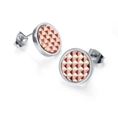 6267E19012 - Pendientes Viceroy Fashion de acero e ip rosa para mujer.