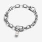 793687C01 - Charm Colgante Mini Pandora ME Perla y Flechas en Plata de Ley con Perla Cultivada de Agua Dulce