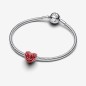 793673C01 - Charm Corazón de Rosa en Plata de Ley con Esmalte Rojo de Pandora