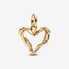 762526C00 - Charm Colgante Corazón de Alambre en Oro de 14k | Pandora