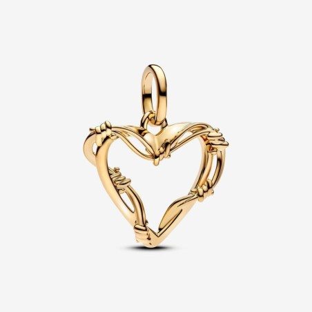 762526C00 - Charm Colgante Corazón de Alambre en Oro de 14k | Pandora