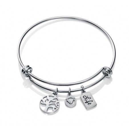 90038P01010 - Pulsera de acero con charm