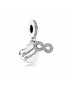 791948CZ - Charm de plata con circonitas FOREVER FRIENDS
