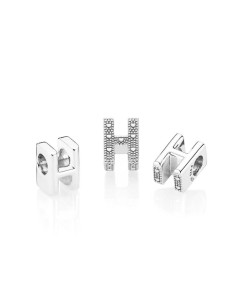 797462 - Charm en plata de ley Letra H