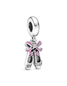 798339CZ - Zapatos bailarina con esmalte rosa en plata de ley 2