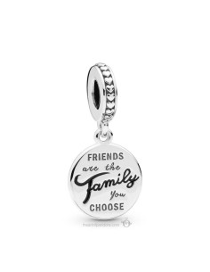 Charm colgante en plata de ley Los Amigos Son Familia ❤️ 2