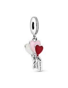 798076CZ - Charm Pandora Globos de Corazón con circonita