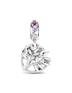 799153C01 - Árbol Familiar colgante de plata de ley con cuento de hadas de  Zirconia cúbica rosa, zafiro rosa sintético y rubí s 2