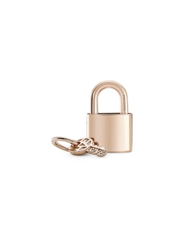 Charm Colgante recubrimiento de oro rosa Candado & Llave