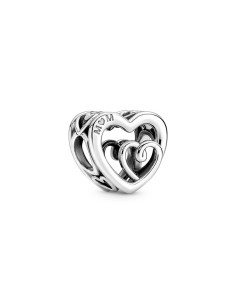 790800C00 - Charm en plata de ley Corazones Infinitos Entrelazados "Mamá"