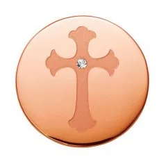 VMC0002-09 - Medallón de Viceroy en acero ip rosa para mujer. Diámetro 29 mm. Colección Plais