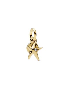 763892C01 - Charm Colgante Doble Estrella de Mar en Baño de Oro de 14k con Circonita – Pandora Moments