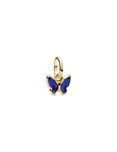 763825C01 - Charm Mini Colgante Mariposa Azul en Baño de Oro de 14k con Imitación de Lapislázuli – Pandora ME