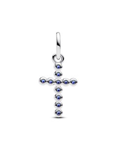 794063C01 - Charm colgante cruz de plata con cristales azules – símbolo de fe y esperanza 2
