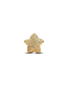 764050C00 - Mini charm estrella texturada en baño de oro 14 k – símbolo de brillo interior