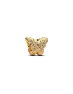 764046C00 - Mini charm mariposa texturada en baño de oro 14 k – símbolo de transformación 2