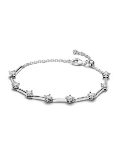 593009C01 - Pulsera en plata de ley Barras Brillantes​