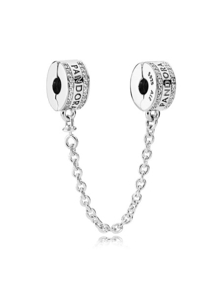 Cadena de seguridad circonitas con Logo Pandora ❤️