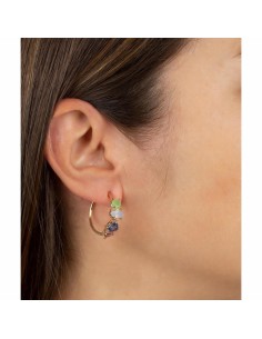 X46669 - Pendientes de aro Vidal&Vidal con piedras multicolor onix/L Calci J/Iolite 2