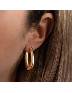 G3587 - Pendientes Aro acabado en Oro 18 Kt Liso 2