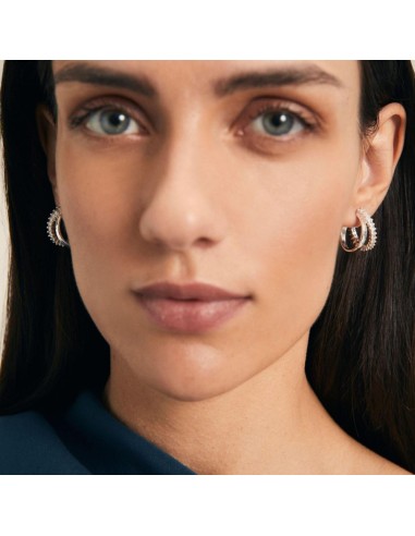 Q3577 - Pendientes aro acabado Plata