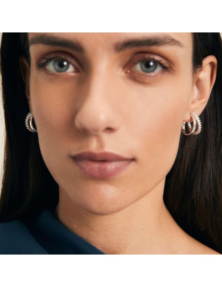 Q3577 - Pendientes aro acabado Plata