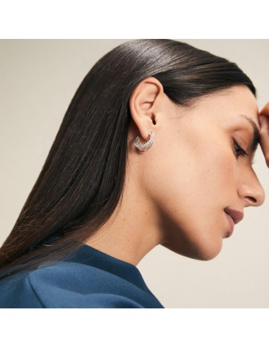 Q3577 - Pendientes aro acabado Plata