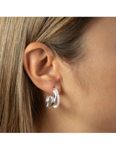 Q3577 - Pendientes aro acabado Plata