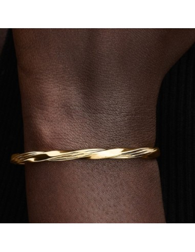 563869C00 - Brazalete Abierto Retorcido en Baño de Oro de 14k – Pandora Essence