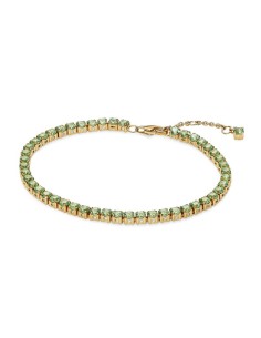 561469C02 - Pulsera Tenis Verde Brillante en Baño de Oro de 14k con Cristales Artificiales – Pandora Moments