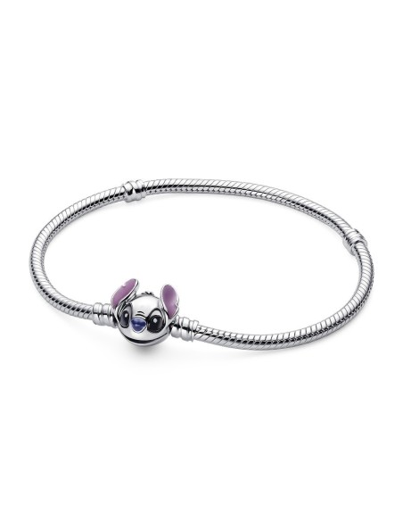 593738C01 - Pulsera Cadena de Serpiente Stitch de Disney en Plata de Ley – Pandora Moments