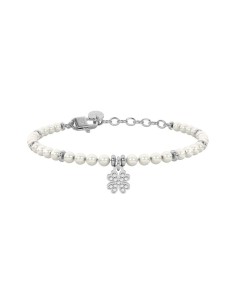 732336 - Pulsera Kidult Style 34 con perlas de concha y trébol de cristales ajustable 16‑19 cm 2