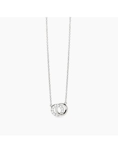 553833 - Collar de plata con dijes de círculos entrelazados y circonitas