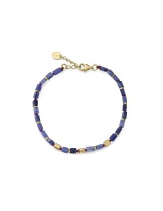 13250P100-43 - Pulsera Viceroy de plata dorada con cuentas azules – Diseño minimalista con estilo artesanal