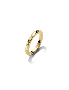 163885C00 - Anillo Banda Ondulada con Recubrimiento en Oro de 14k – Pandora ESSENCE
