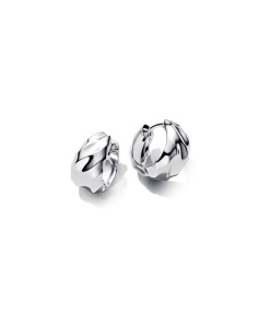 293874C00 - Pendientes de Aro Pequeños Ondulados en Plata de Ley – Pandora Moments