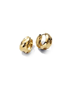 263874C00 - Pendientes de Aro Ondulados con Recubrimiento en Oro de 14k – Pandora ESSENCE