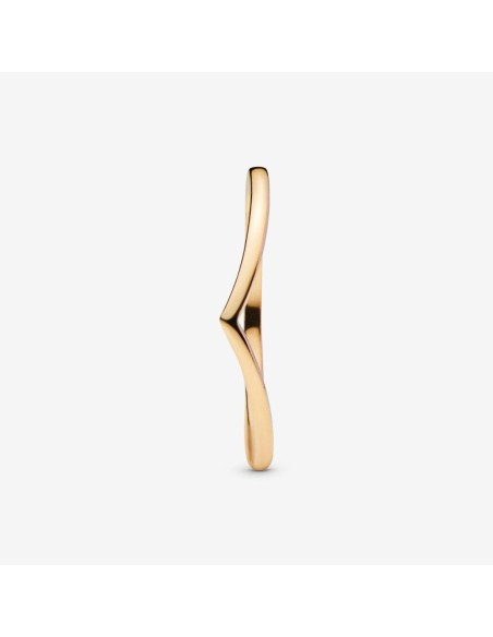 168742C00 - Anillo Chevron Pulido en Oro 14k de Pandora - Elegancia Minimalista