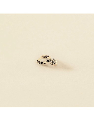 2390401-270-TU - Piercing criolla LEOPARD - Negro/Oro