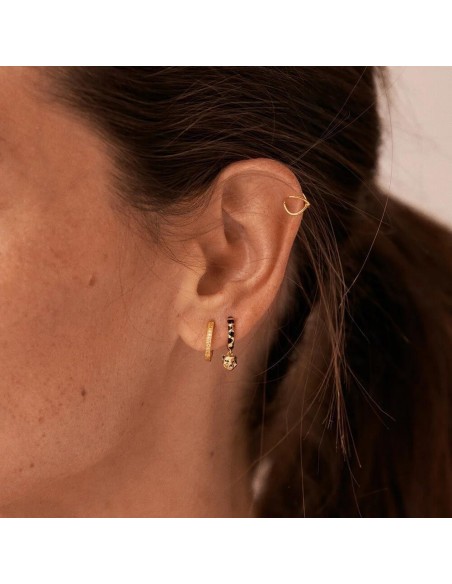 2390401-270-TU - Piercing criolla LEOPARD - Negro/Oro