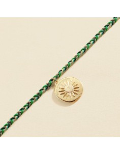 2480332-658-TU - PULSERA DE CADENA VESPER acabado VERDE / DORADO 2