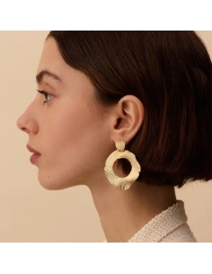 2380583-157-TU - Pendientes largos VENUS acabado Dorado 2