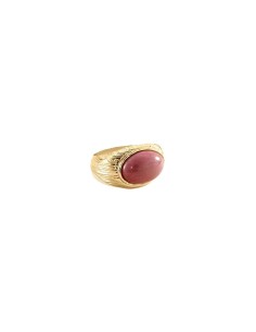 2280261-320-54 - Anillo ancho PETRA acabado Rhodonite / dorado 