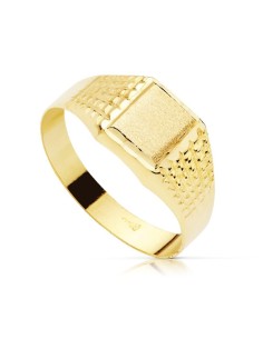 19181 - Sello oro 18k para cadete con tallado