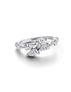 193004C01 - Anillo en plata de ley Banda Brillante Superpuesta​ 2