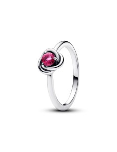 192993C10 - Anillo en plata de ley Círculo Eternity Rosa​