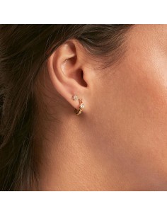 2390054-137-TU - Piercing mini FLOR6 - Cristal / Dorado 2
